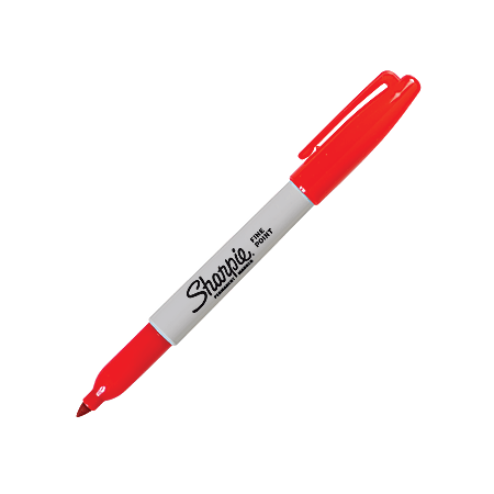 Sharpie Permanent Fine Point Markers Red Pack Of 12 Markers